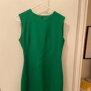 Zara bright green sheath dress